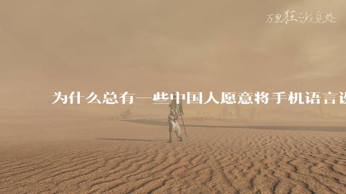 为什么总有一些中国人愿意将手机语言设置为英语？